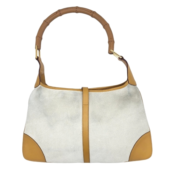 SOLD! Gucci Jackie Hobo Bag with Bamboo Handle Suede Leather - Picture 4 of 15